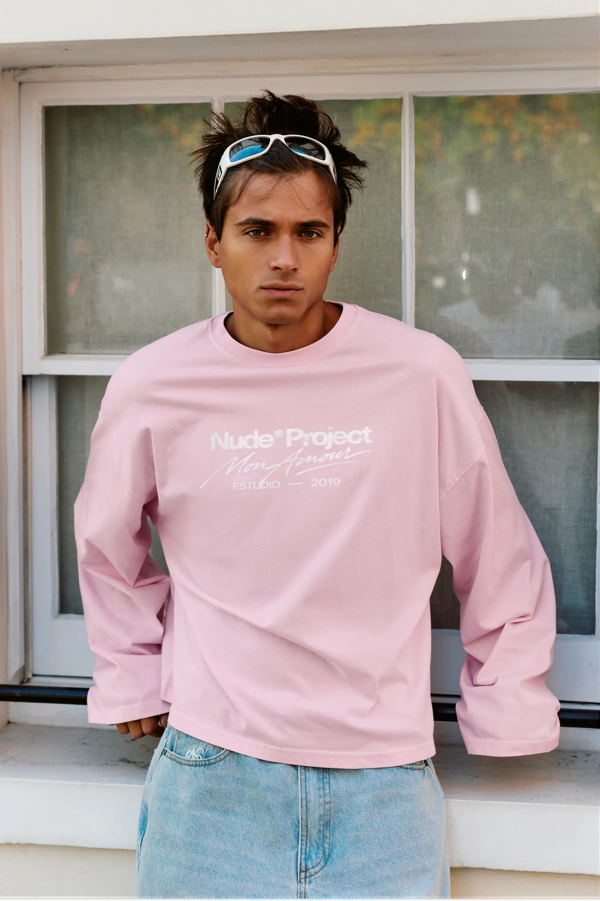 Mon Amour Long-Sleeve Tee Pink