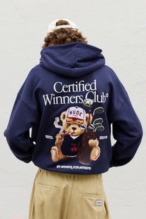 Winner Hoodie Grey Navy
