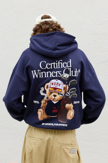 Winner Hoodie Grey Navy