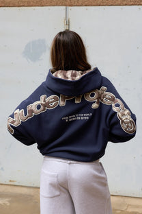 Beast Zip-Up Hoodie Navy