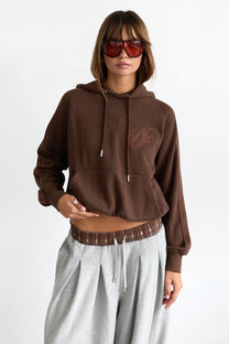 Script Hoodie Brown