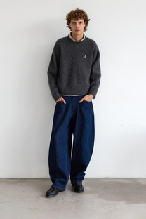 Alpaca Knit Sweater Grey