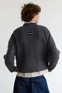 Alpaca Knit Sweater Grey