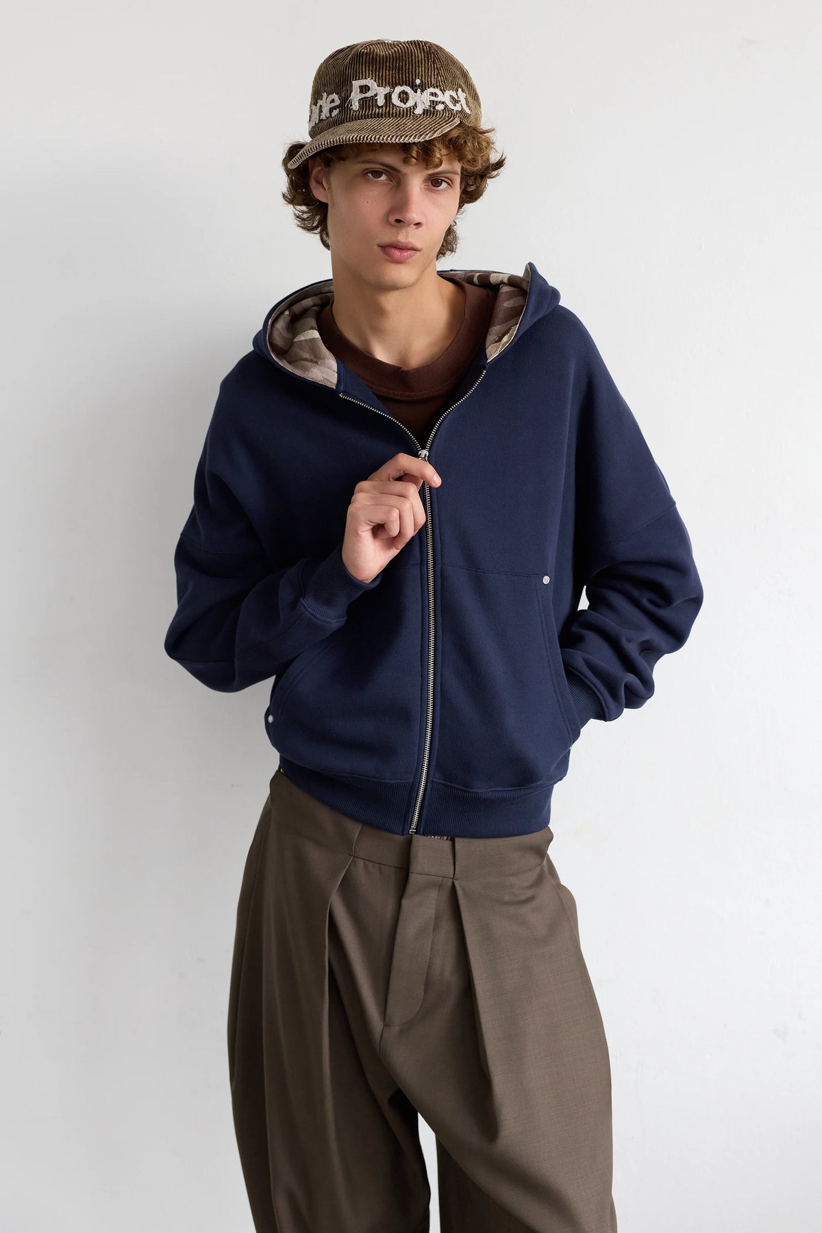Beast Zip-Up Hoodie Navy
