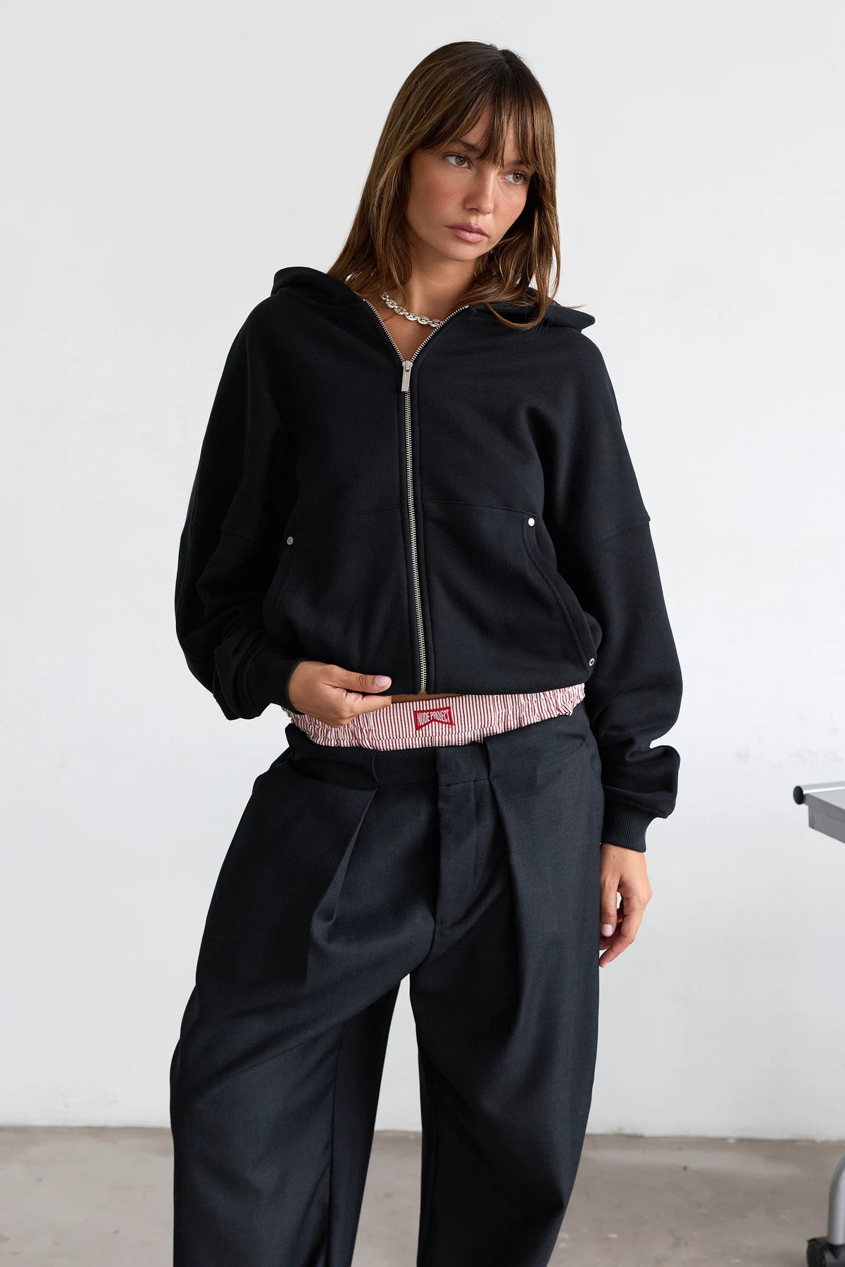 Beast Zip-Up Hoodie Black