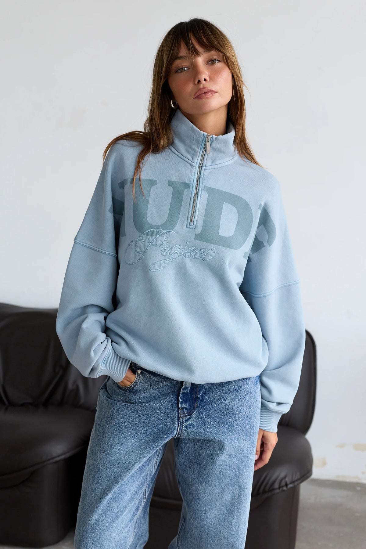 Daegu Quarter-Zip Baby Blue