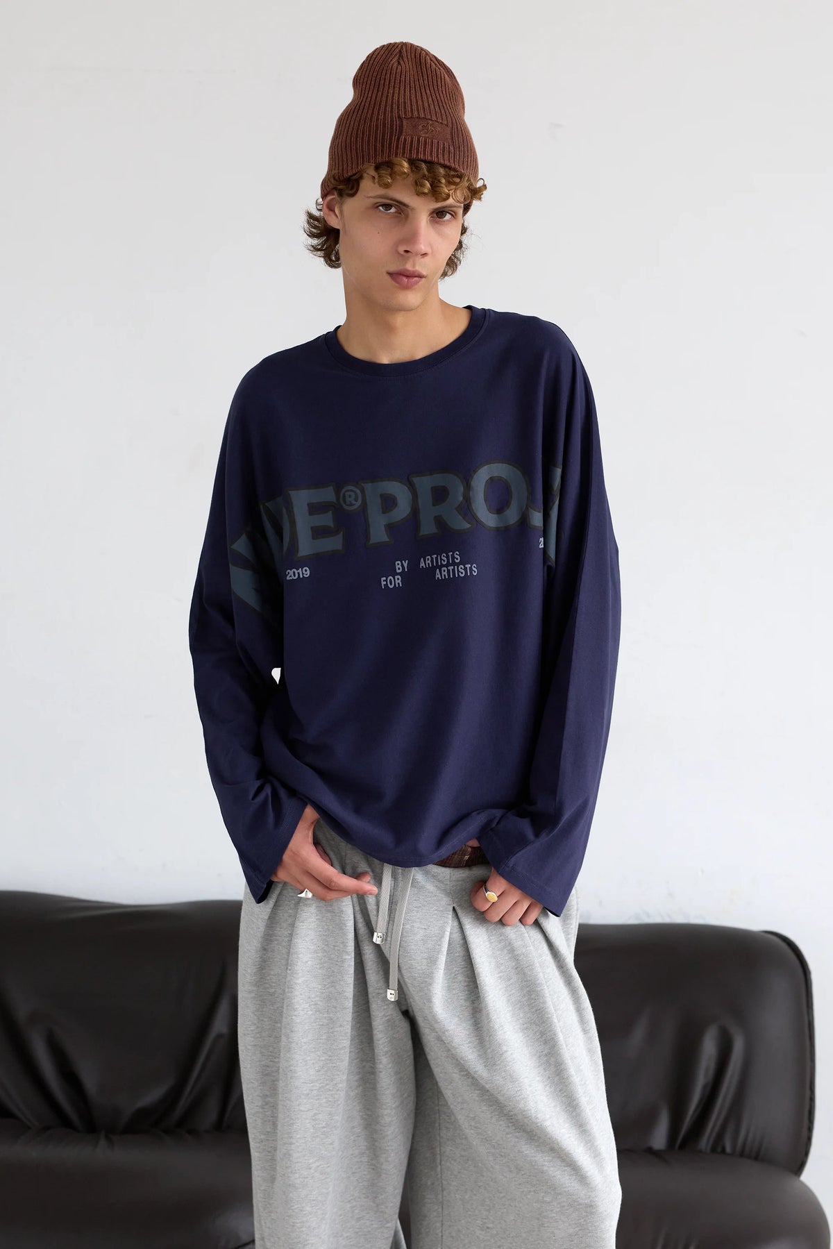 Macro Long-Sleeve Tee Navy