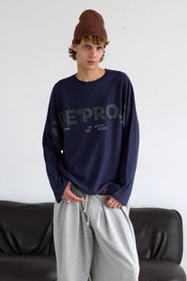 Macro Long-Sleeve Tee Navy