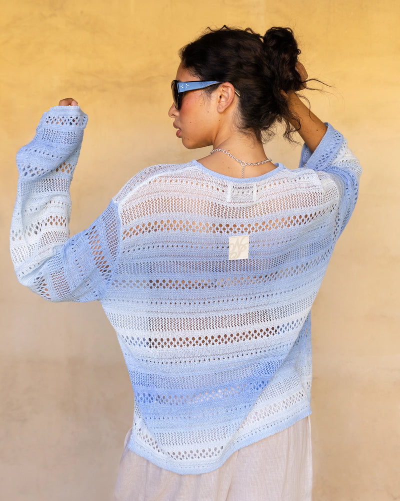 Es Vedra Knit Sweater Blue