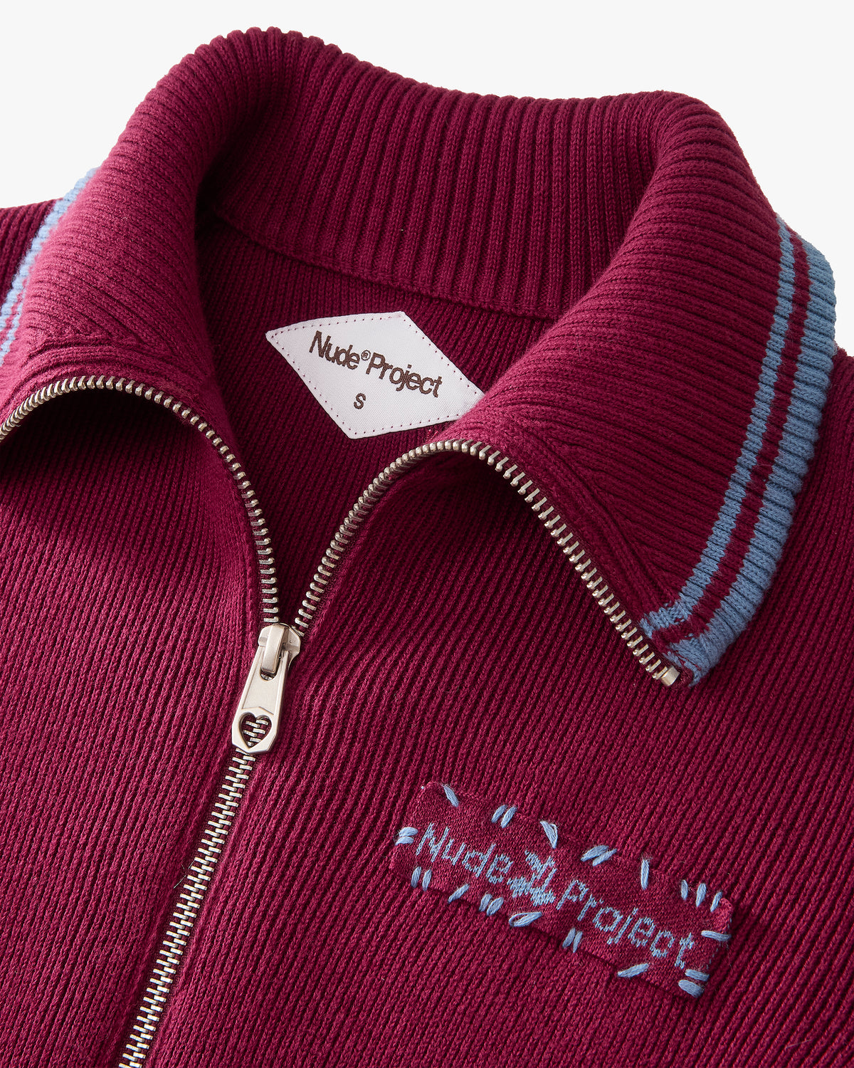 Kiddo Full-Zip Knit Burgundy