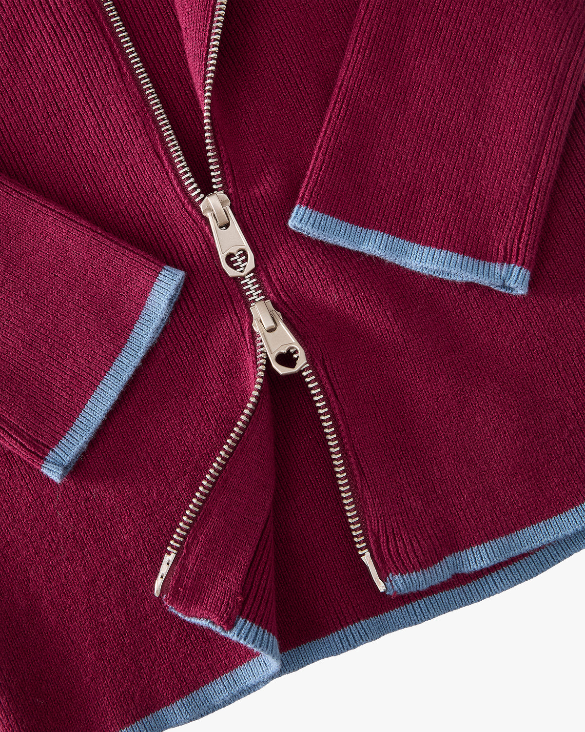 Kiddo Full-Zip Knit Burgundy