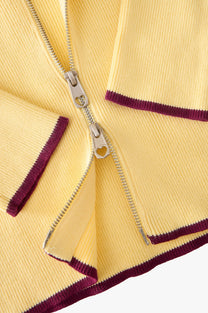 Kiddo Full-Zip Knit Yellow