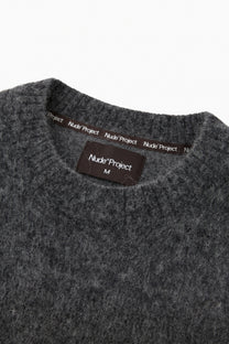 Alpaca Knit Sweater Grey