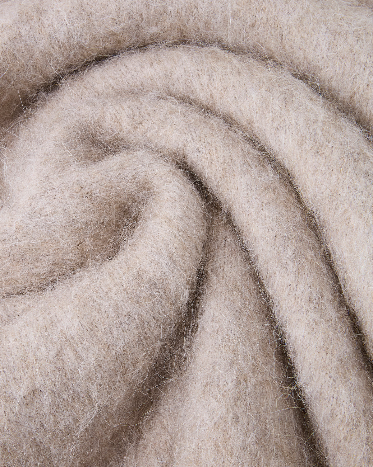 Alpachino Knit Zip-Up Hoodie Beige