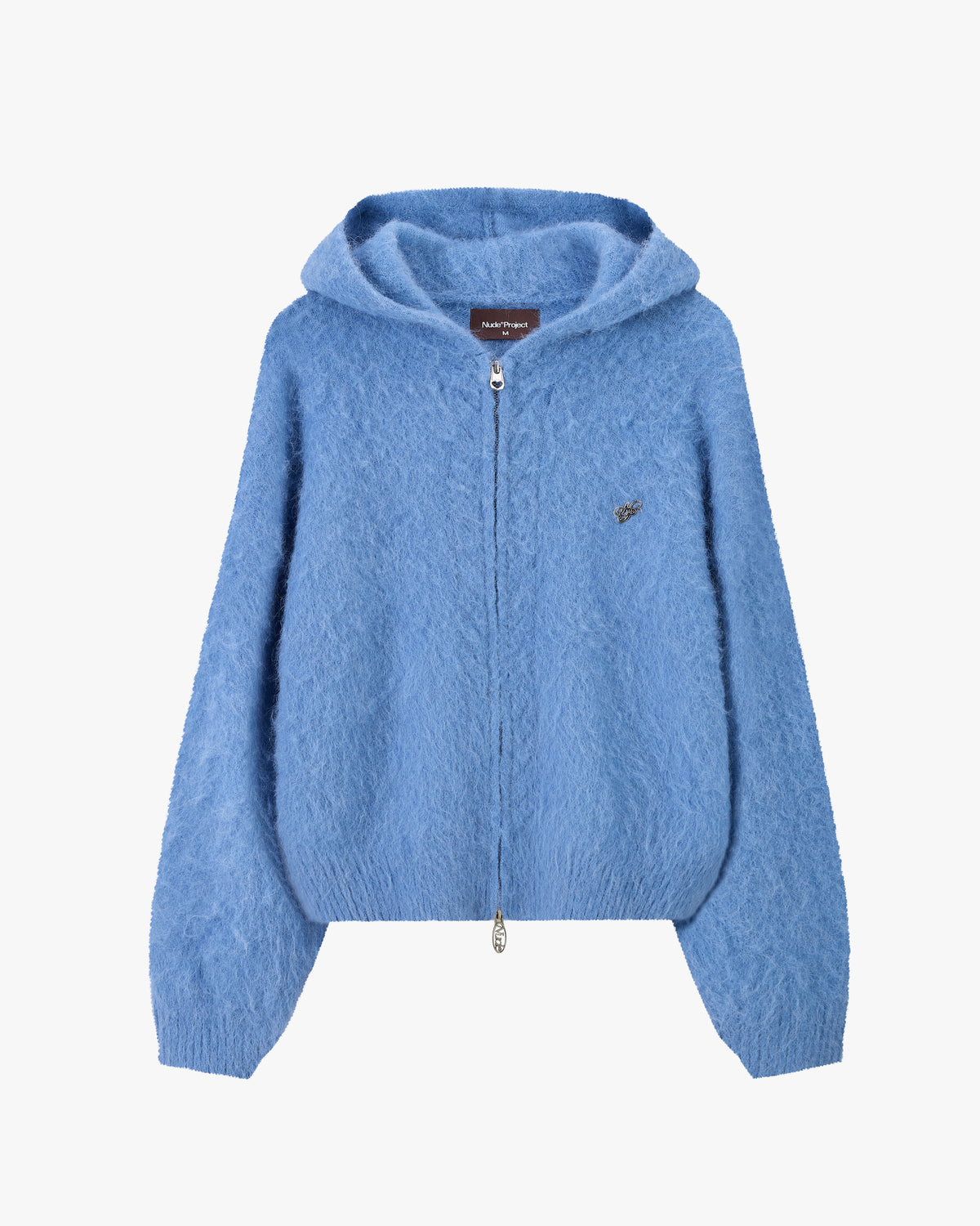 Alpachino Knit Zip-Up Hoodie Blue