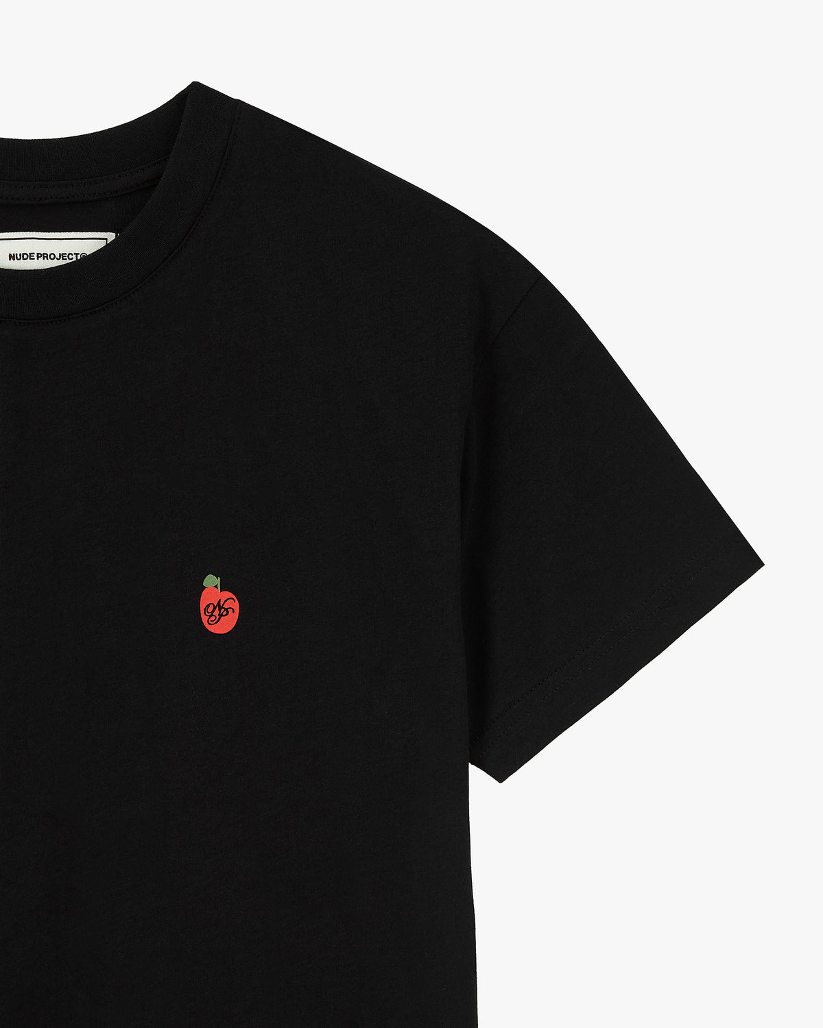 Apple Crew Slim Tee Black