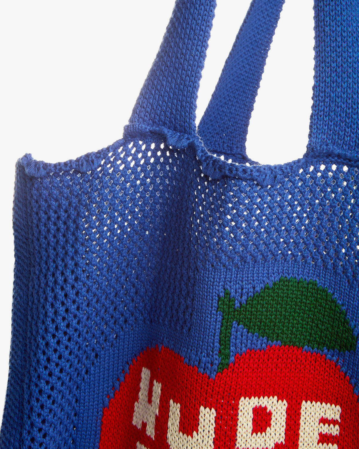 Apple Crochet Bag Blue