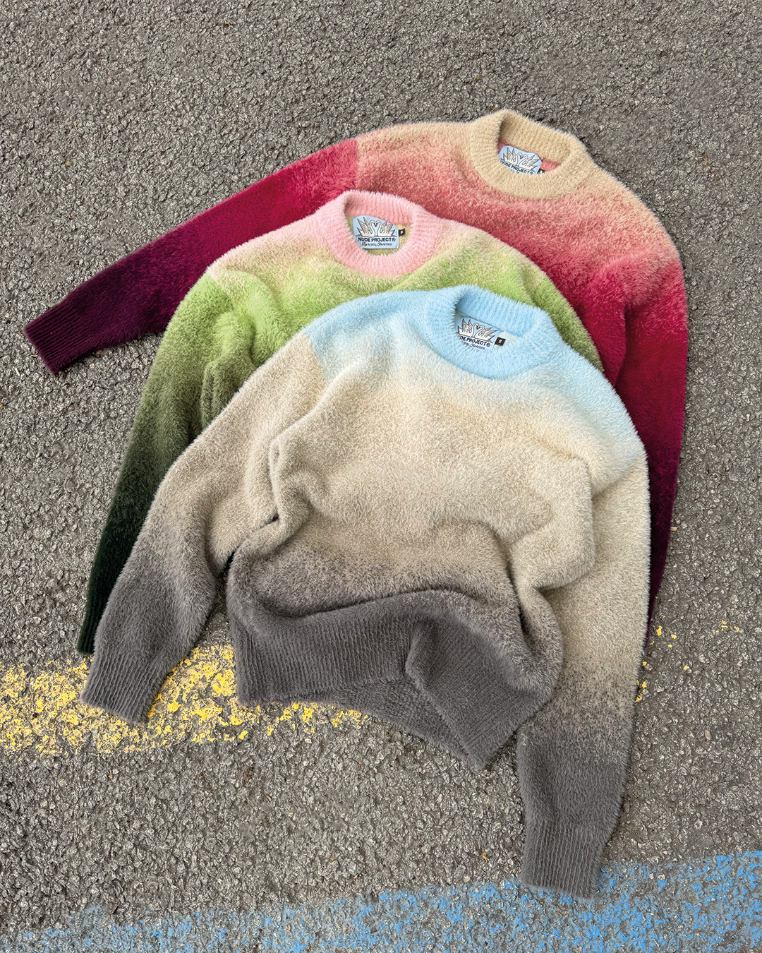 Gradient Cozy Knit Sweater Red