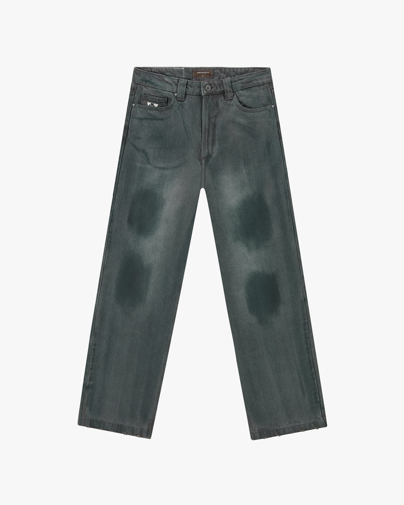 WASTED JEANS WASHED GREEN