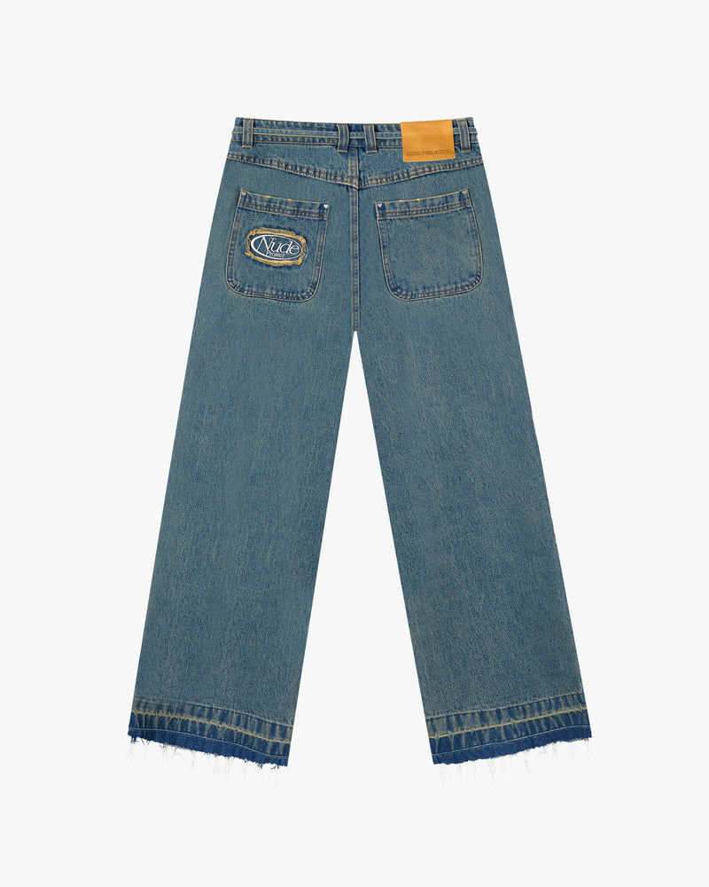 OLD BAGGY DENIM PANTS BLUE