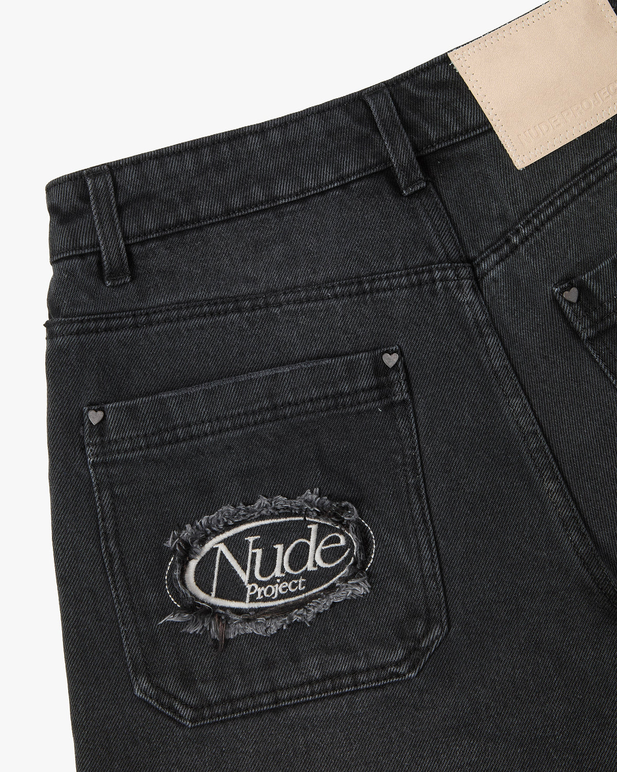 Basic Denim Shorts Black