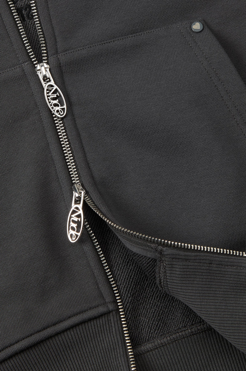 Beast Zip-Up Hoodie Ash