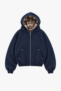 Beast Zip-Up Hoodie Navy