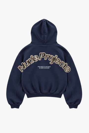 Beast Zip-Up Hoodie Navy