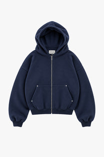 Beast Zip-Up Hoodie Navy