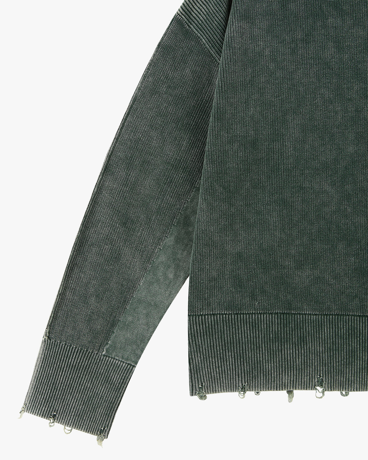 Perfect Cropped Knit Sweater Dark Green