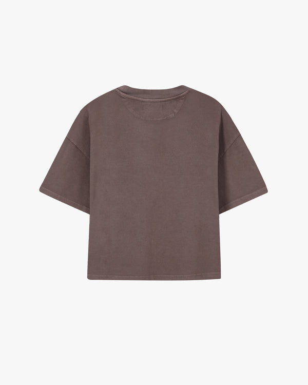 BOXY TEE WASHED BROWN