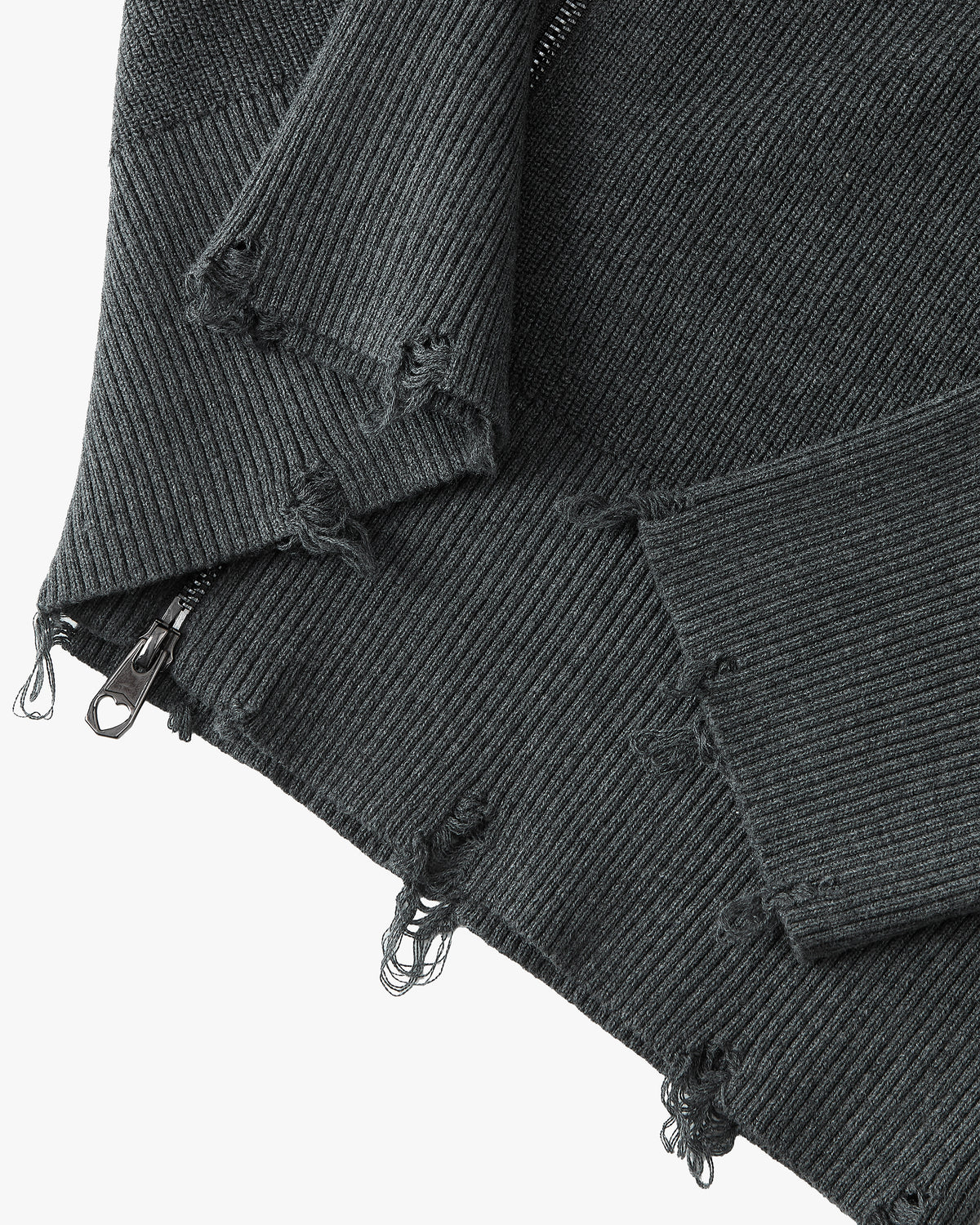 Besito Knit Zip-Up Hoodie Ash