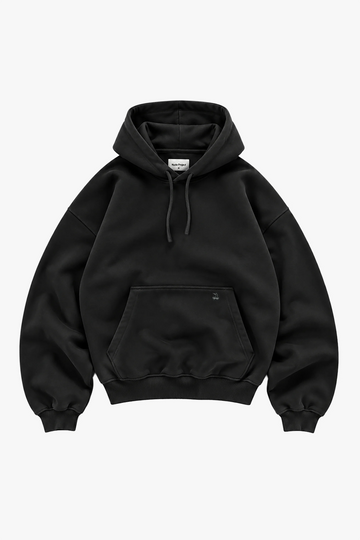 Marble Hoodie Black