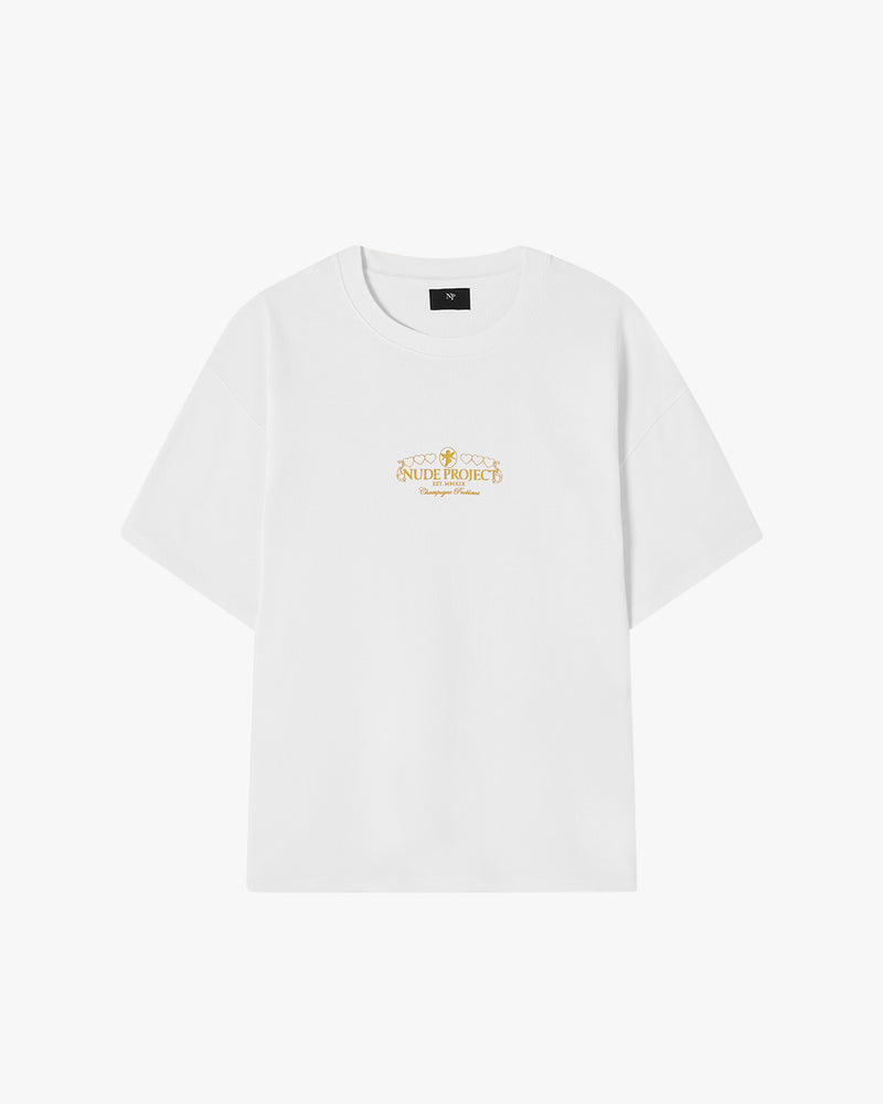 CHAMPAGNE PROBLEMS TEE WHITE