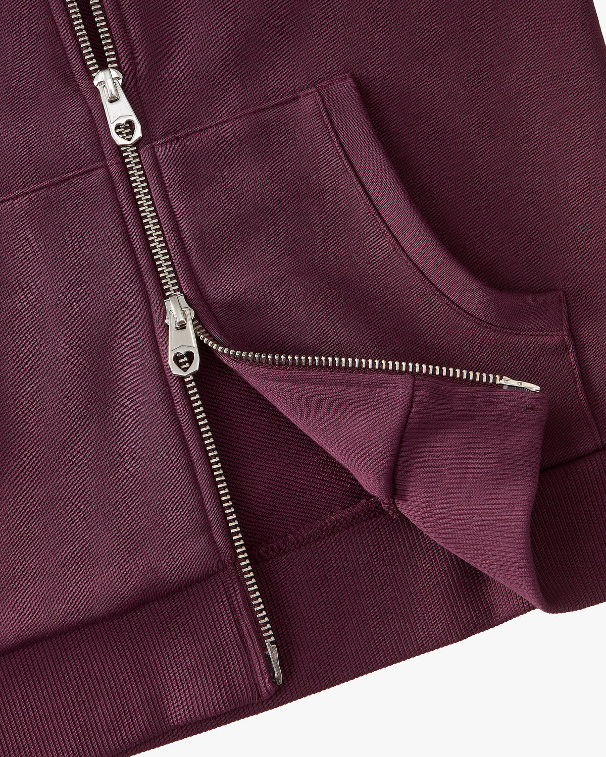 Margarita Zip-up Hoodie Burgundy