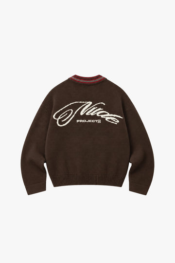 The Consultant Quarter-Zip Knit Brown
