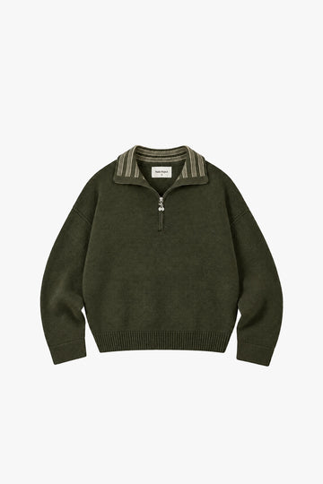 The Consultant Quarter-Zip Knit Green