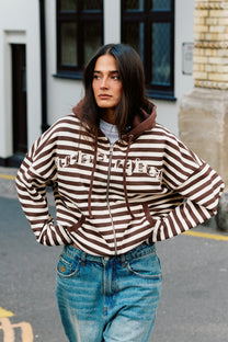 Clyde Zip-Up Hoodie Brown
