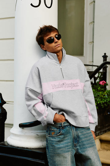 Idol Quarter-Zip Grey Melange
