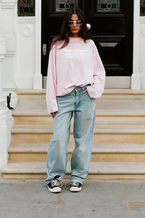 Mon Amour Long-Sleeve Tee Pink