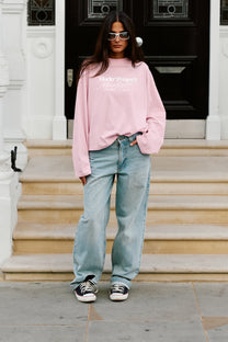 Mon Amour Long-Sleeve Tee Pink