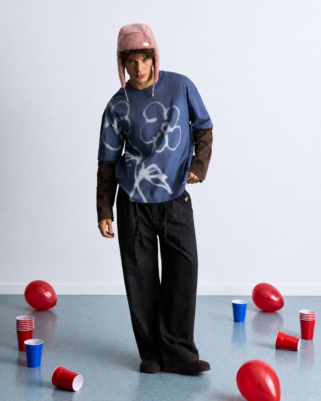 Hanami Long-Sleeve Tee Blue