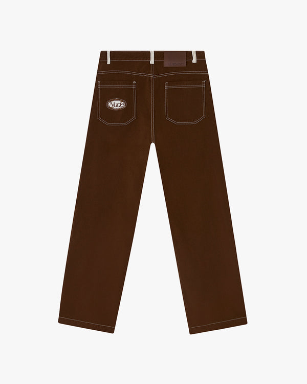 DENIM PANTS BROWN