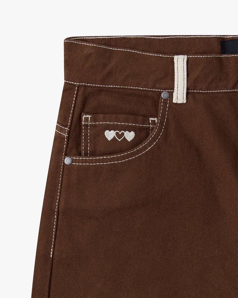 DENIM PANTS BROWN