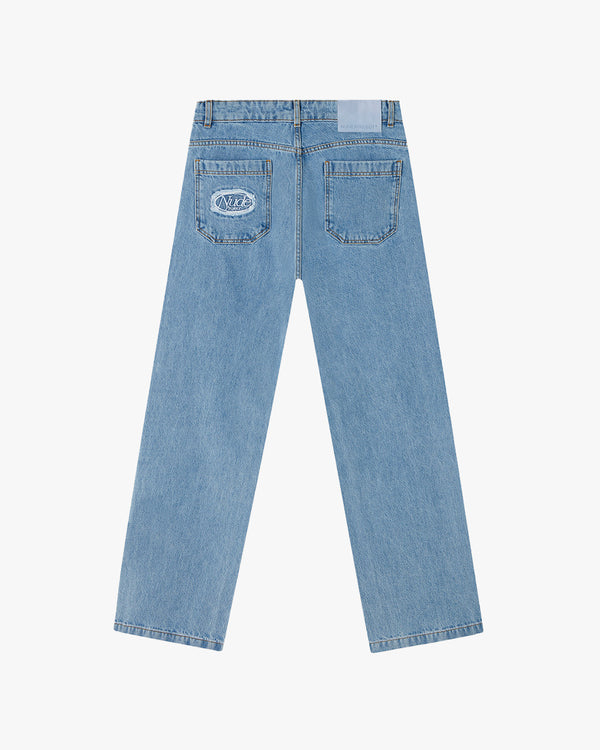 DENIM PANTS WASHED BLUE