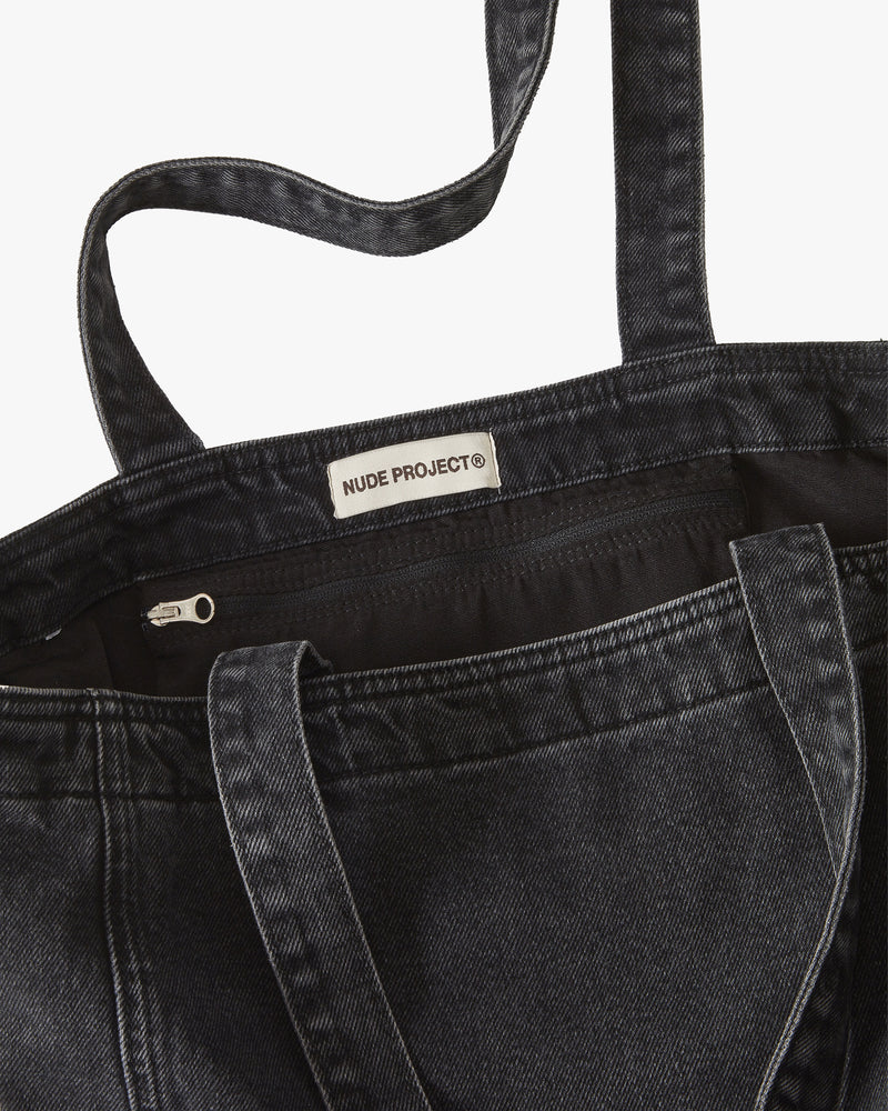 DENIM TOTE BAG ASH