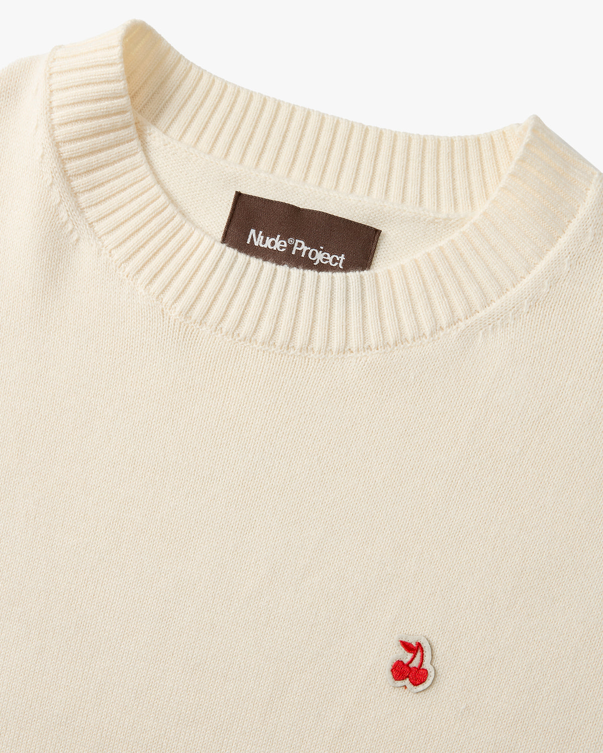 Cherry Logo Knit Sweater Marshmallow