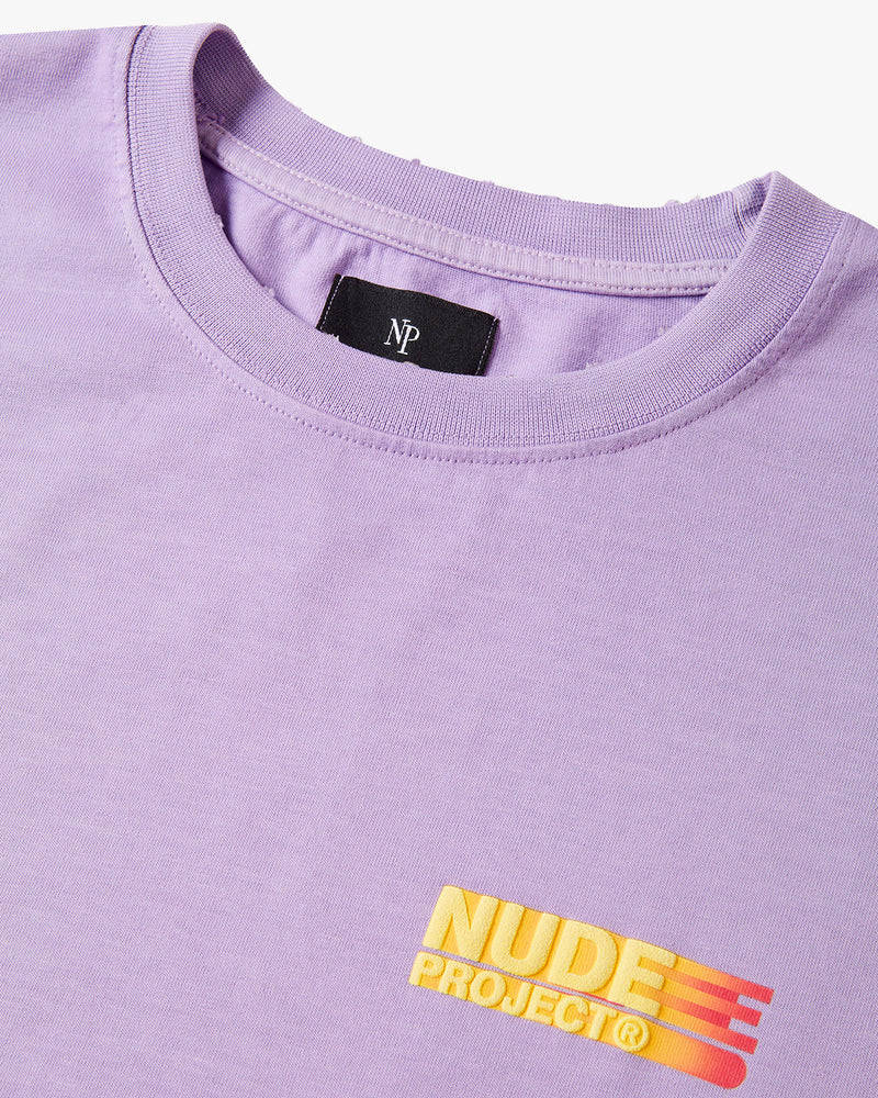 DISTRESSED TEE LAVANDER