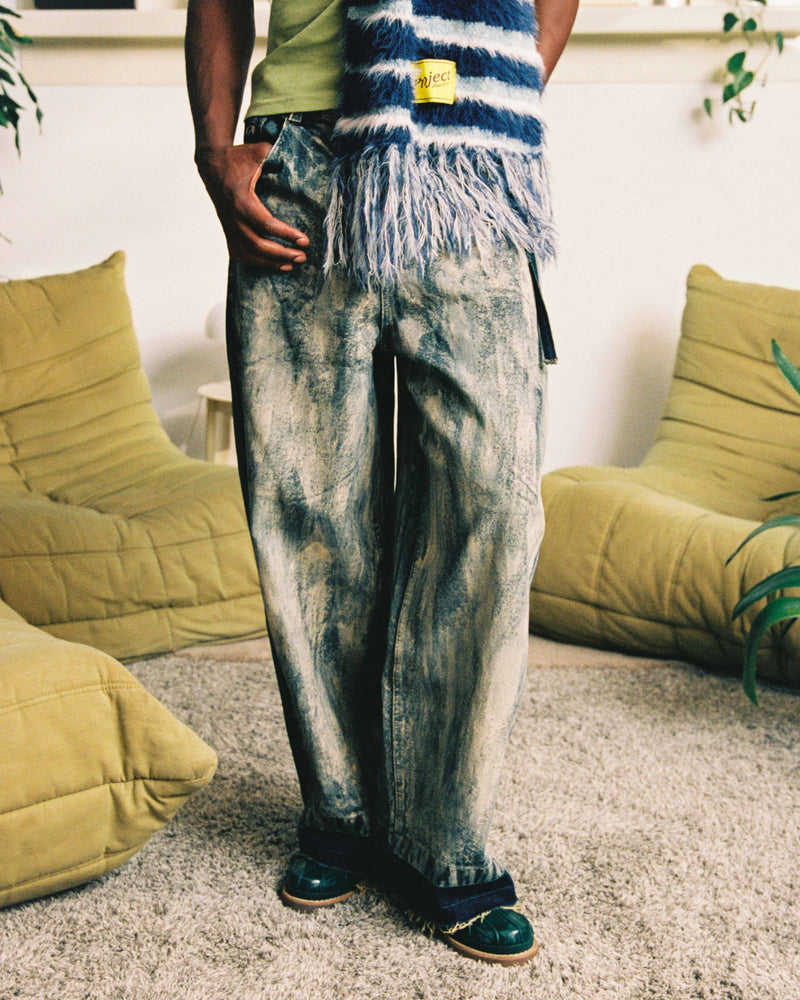 OLD BAGGY DENIM PANTS PAINTED