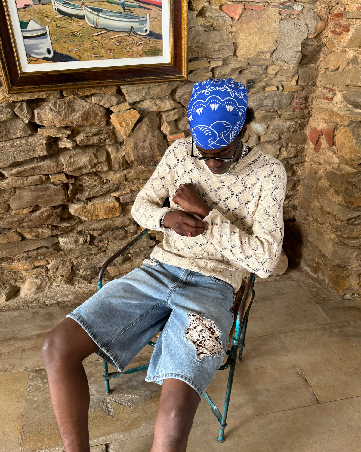 Bandana Handkerchief Blue